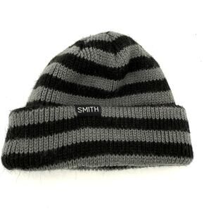 Smith Black & Grey Striped Acrylic Beanie